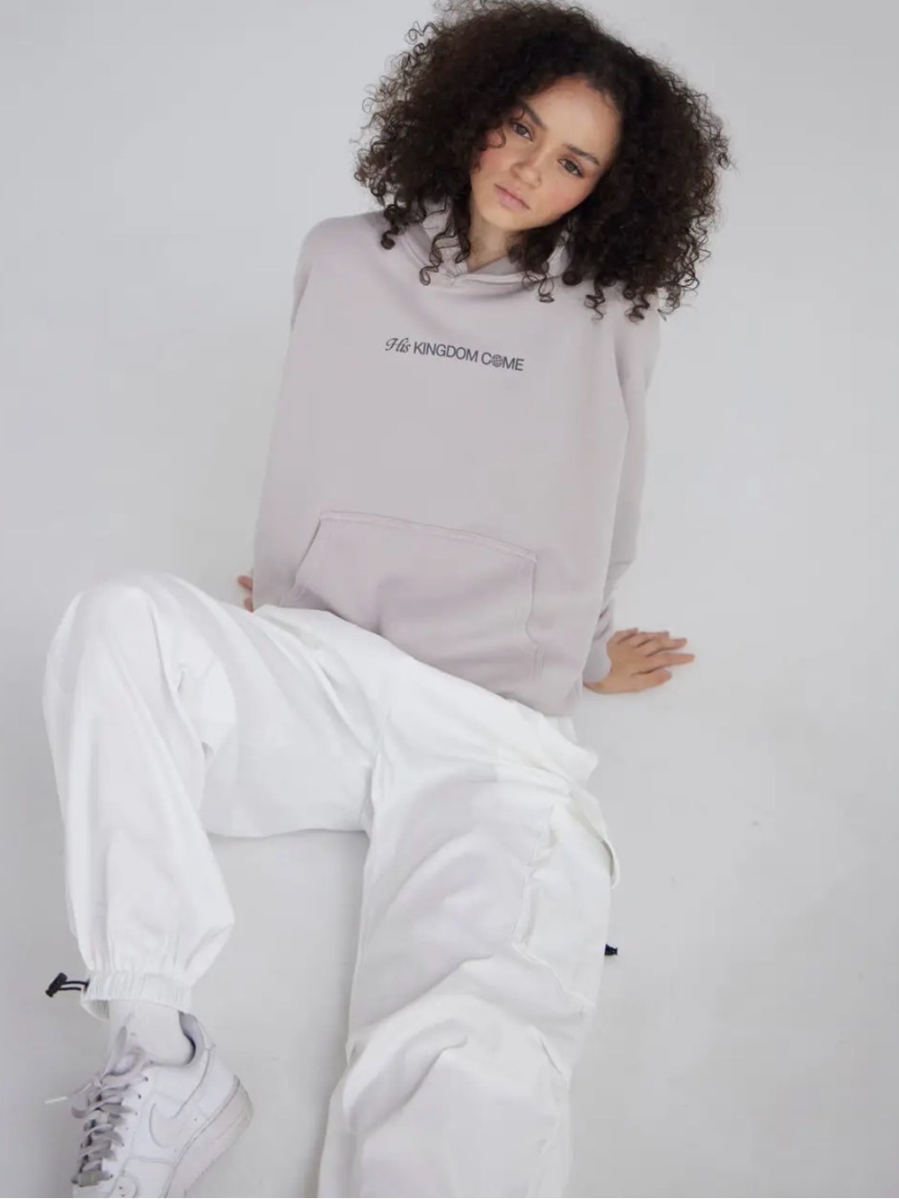 Elevated Faith Pullover Hoodie with Front Pocket - Women's Sweatshirt